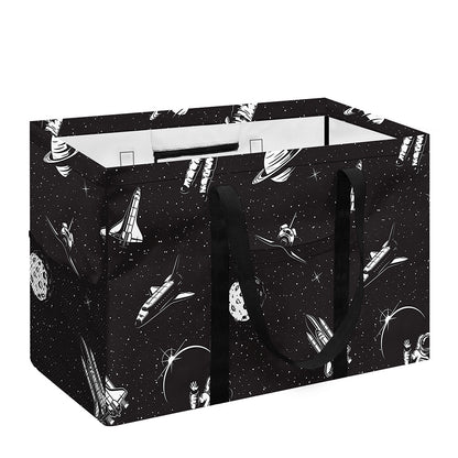 Astronaut In Space Pattern Print Utility Tote Bag