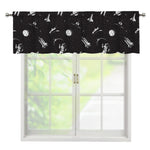 Astronaut In Space Pattern Print Window Valance