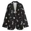 Astronaut In Space Pattern Print Women's Blazer