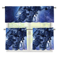 Astronaut On Space Mission Print 3 Piece Kitchen Curtains