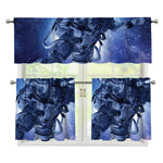 Astronaut On Space Mission Print 3 Piece Kitchen Curtains