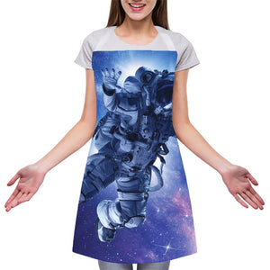 Astronaut On Space Mission Print Adjustable Apron