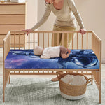 Astronaut On Space Mission Print Baby Crib Sheet
