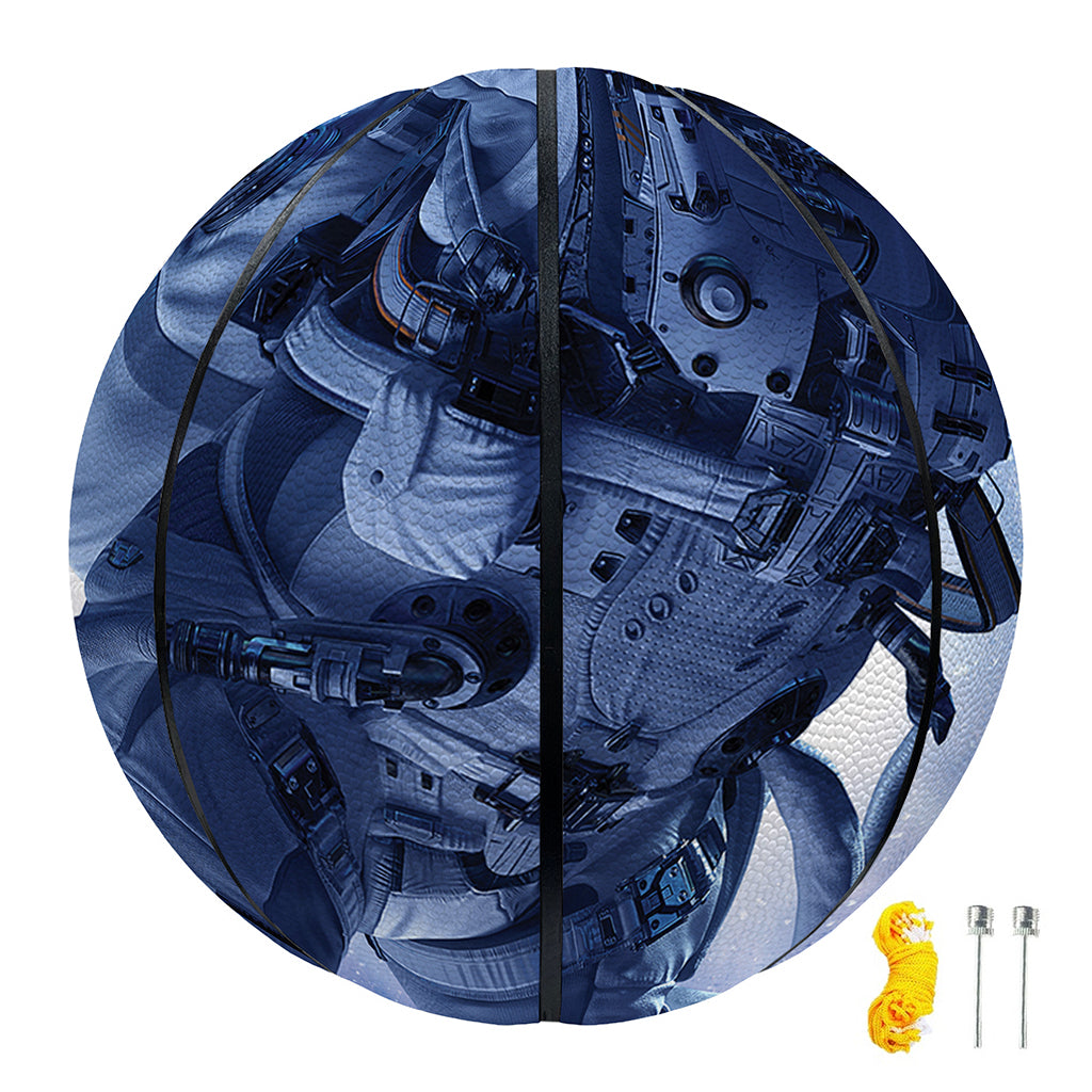 Astronaut On Space Mission Print Basketball