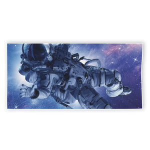 Astronaut On Space Mission Print Beach Towel