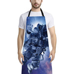 Astronaut On Space Mission Print Bib Apron With Pocket