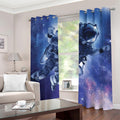 Astronaut On Space Mission Print Dimout Grommet Curtains