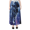 Astronaut On Space Mission Print Chiffon Maxi Skirt