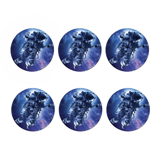 Astronaut On Space Mission Print Coaster Set