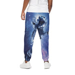 Astronaut On Space Mission Print Cotton Pants