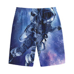 Astronaut On Space Mission Print Cotton Shorts