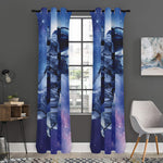 Astronaut On Space Mission Print Curtain