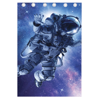 Astronaut On Space Mission Print Curtain