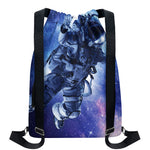 Astronaut On Space Mission Print Drawstring Backpack