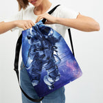 Astronaut On Space Mission Print Drawstring Backpack
