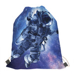 Astronaut On Space Mission Print Drawstring Bag