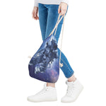 Astronaut On Space Mission Print Drawstring Bag