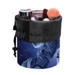 Astronaut On Space Mission Print Drawstring Makeup Bag