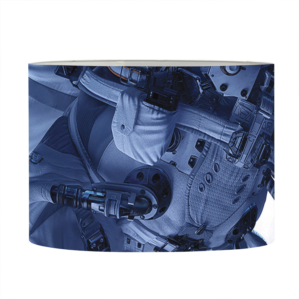 Astronaut On Space Mission Print Drum Lamp Shade