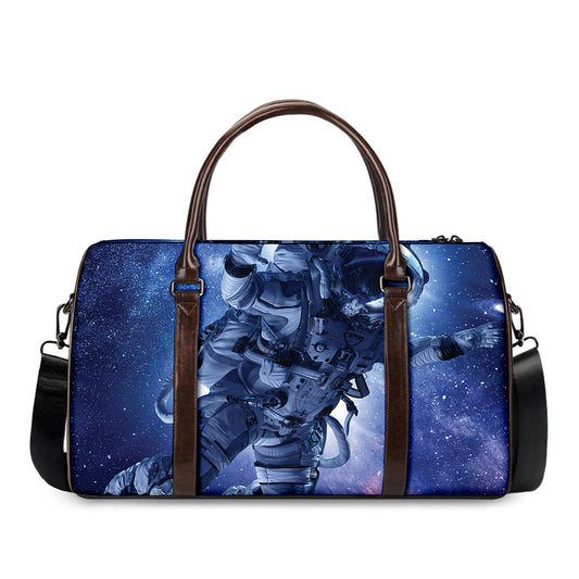 Astronaut On Space Mission Print Duffle Bag