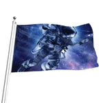 Astronaut On Space Mission Print Flag