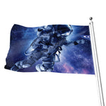 Astronaut On Space Mission Print Flag