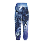 Astronaut On Space Mission Print Fleece Lined Knit Pants