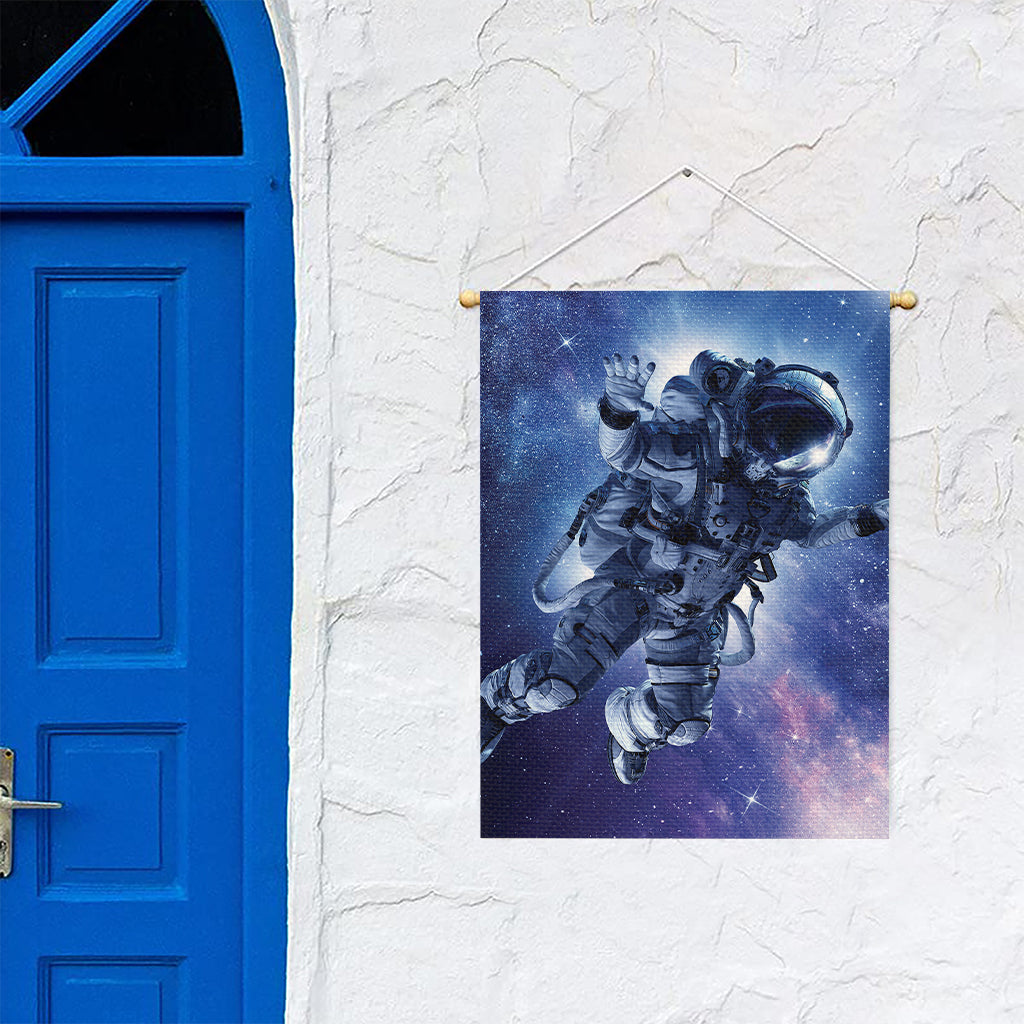 Astronaut On Space Mission Print Garden Flag