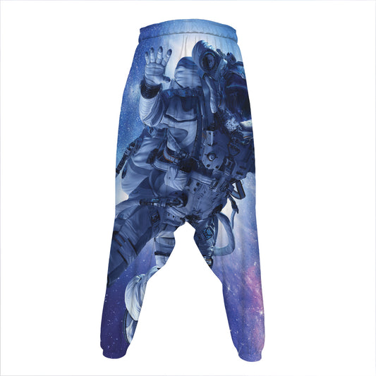 Astronaut On Space Mission Print Hammer Pants