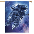 Astronaut On Space Mission Print House Flag