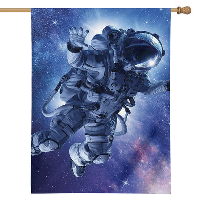 Astronaut On Space Mission Print House Flag