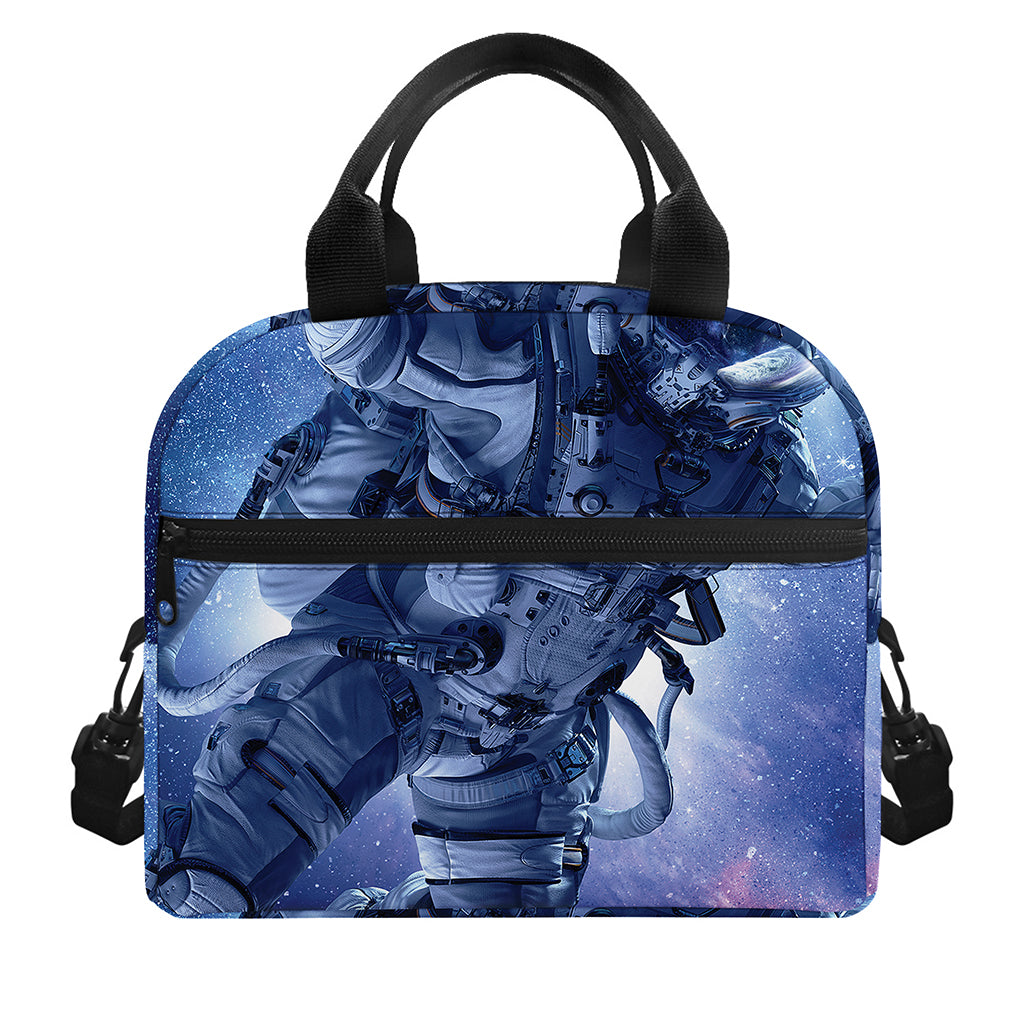 Astronaut On Space Mission Print Insulated Lunch Bag