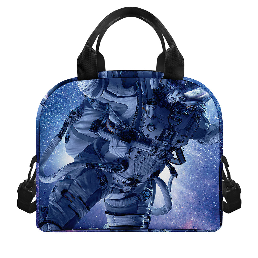 Astronaut On Space Mission Print Insulated Lunch Bag