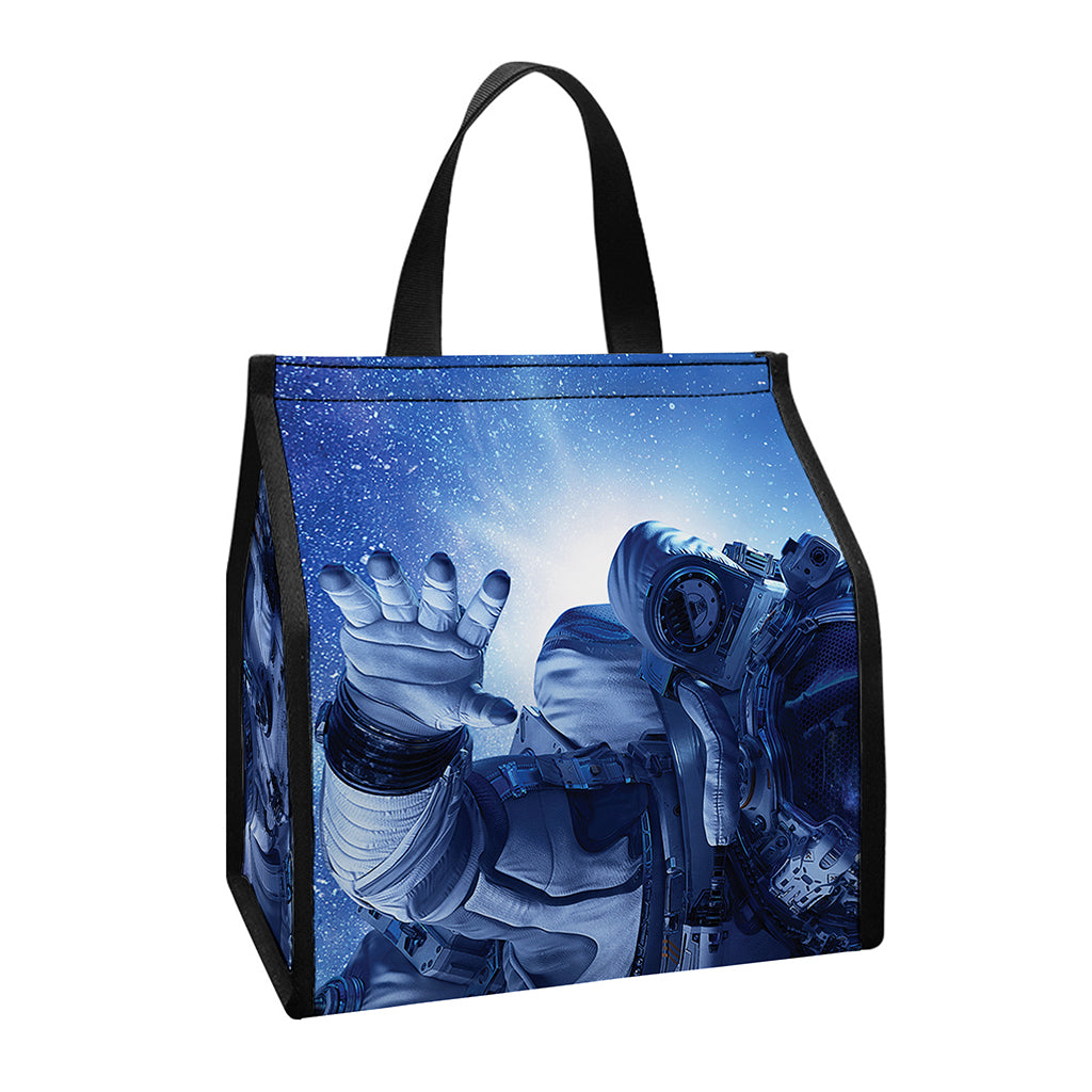 Astronaut On Space Mission Print Insulated Lunch Tote