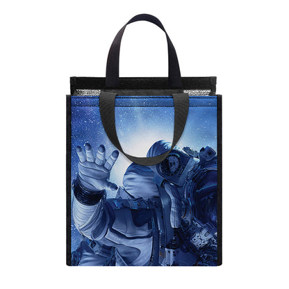 Astronaut On Space Mission Print Insulated Lunch Tote