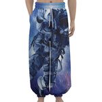 Astronaut On Space Mission Print Lantern Pants