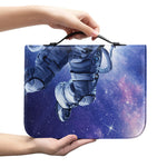 Astronaut On Space Mission Print Leather Bible Cover