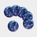 Astronaut On Space Mission Print Leather Coaster Set