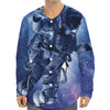 Astronaut On Space Mission Print Long Sleeve Baseball Jersey