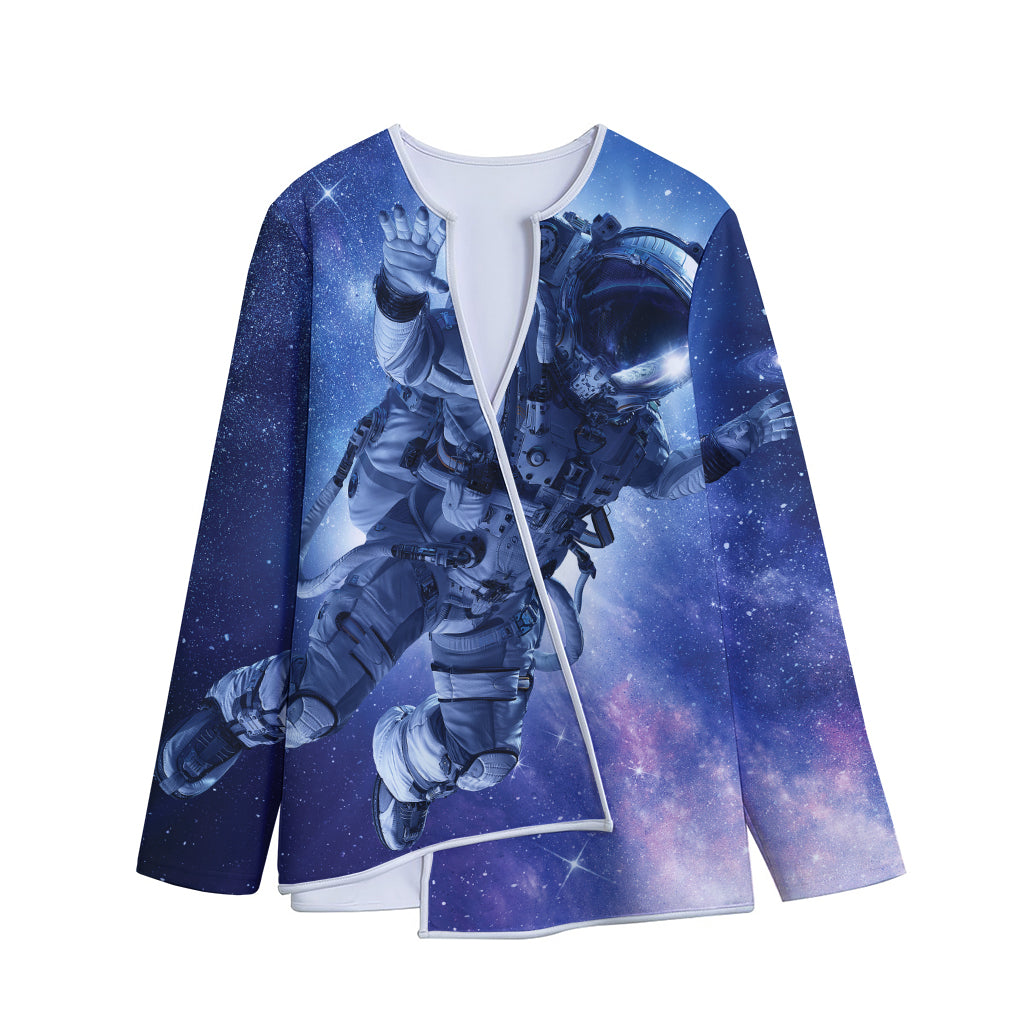 Astronaut On Space Mission Print Long Sleeve Short Coat