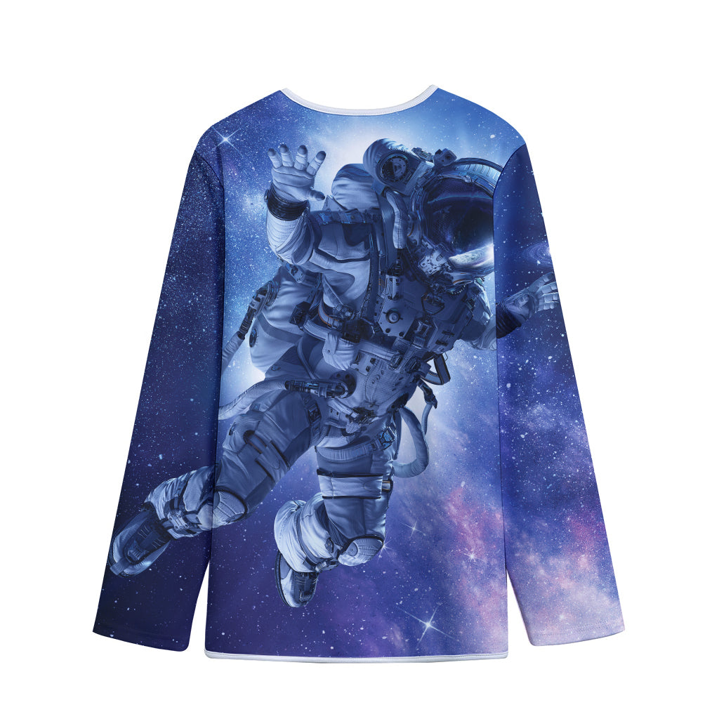 Astronaut On Space Mission Print Long Sleeve Short Coat