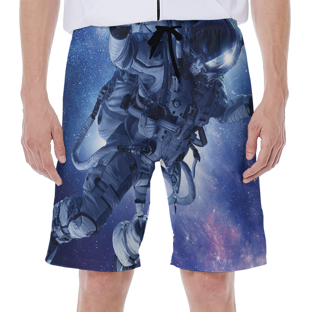 Astronaut On Space Mission Print Men's Beach Shorts