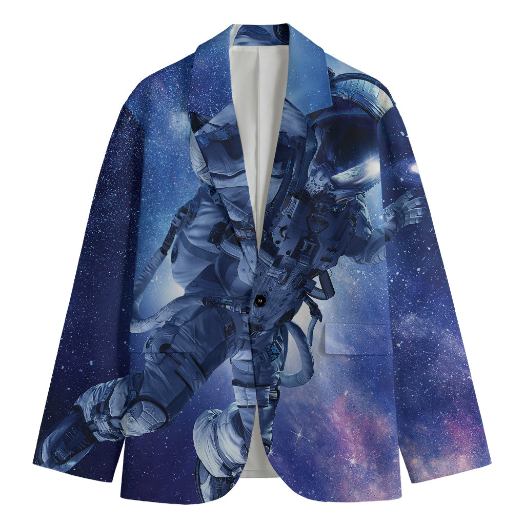 Astronaut On Space Mission Print Men's Blazer