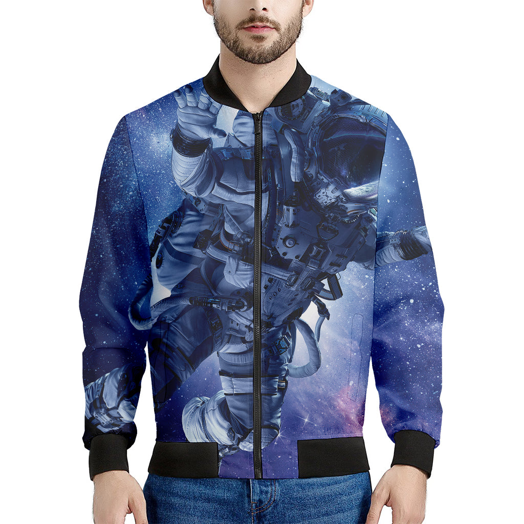 Astronaut On Space Mission Print Men's Bomber Jacket