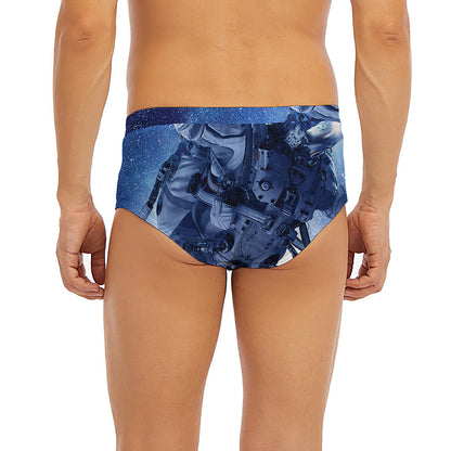 Astronaut On Space Mission Print Men's Briefs