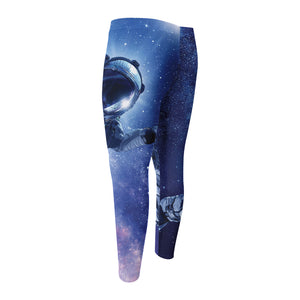 Astronaut On Space Mission Print Men's Compression Pants