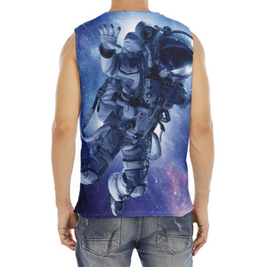 Astronaut On Space Mission Print Men's Fitness Tank Top