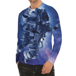Astronaut On Space Mission Print Men's Long Sleeve Rash Guard