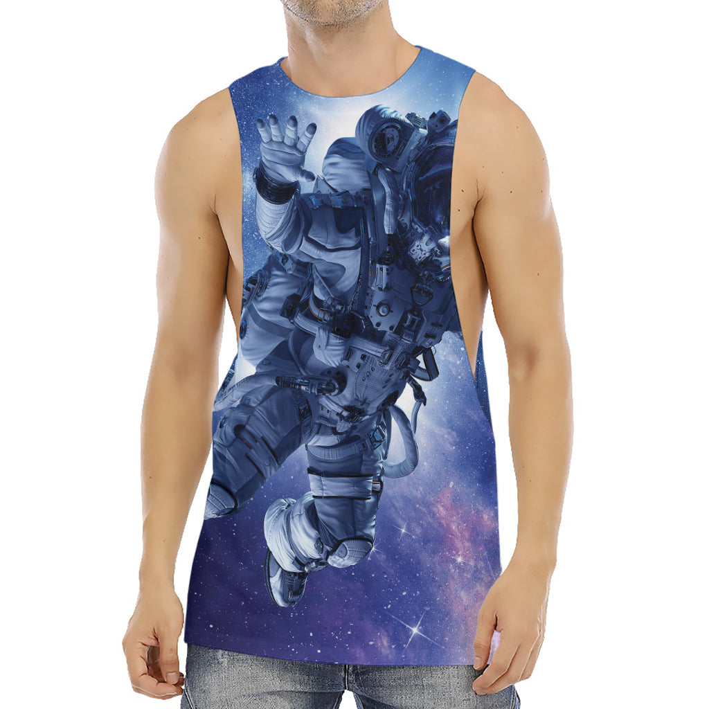 Astronaut On Space Mission Print Men's Muscle Tank Top