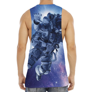 Astronaut On Space Mission Print Men's Muscle Tank Top